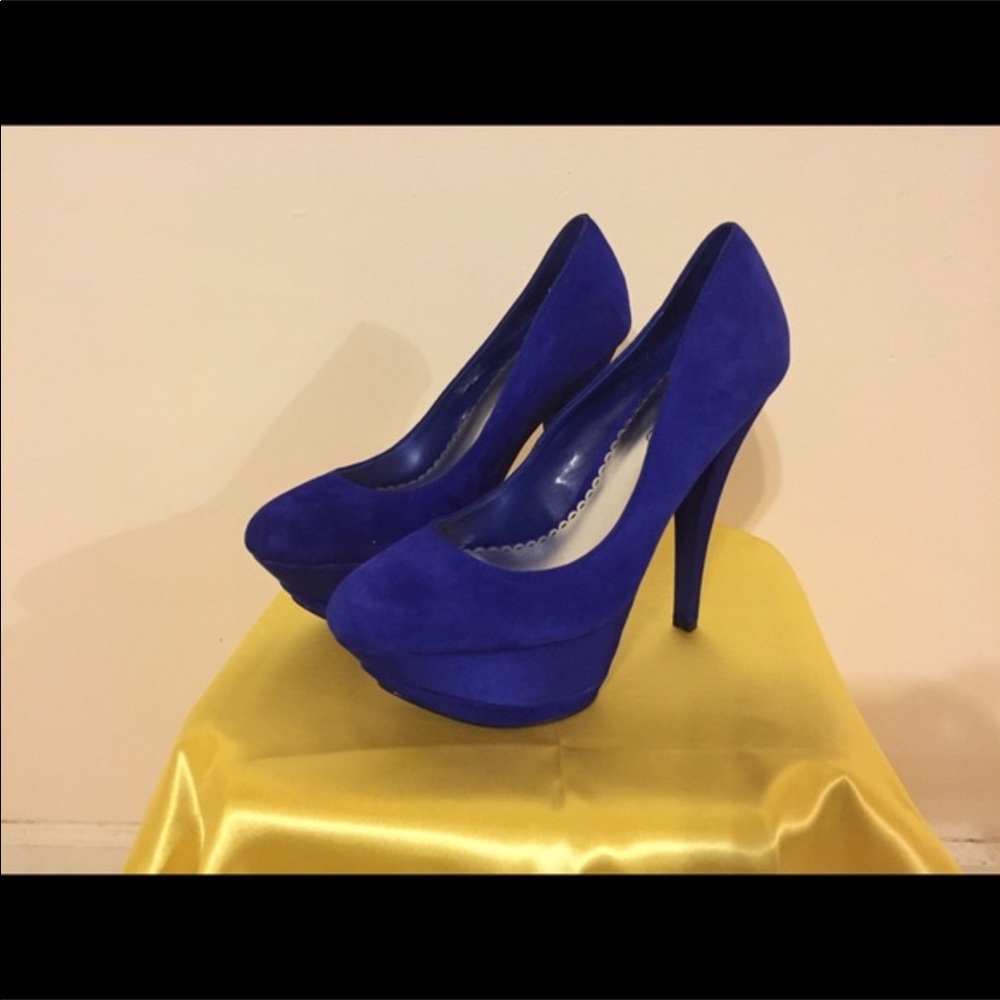 Bebe Blue High Heels - Picture 2 of 4